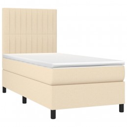 Acquista Letto a Molle con Materasso e LED Crema 100x200cm in Tessuto con riferimento GHV-3135018 della ditta GARDENHOME
