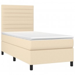 Acquista Letto a Molle con Materasso e LED Crema 100x200cm in Tessuto con riferimento GHV-3134938 della ditta GARDENHOME