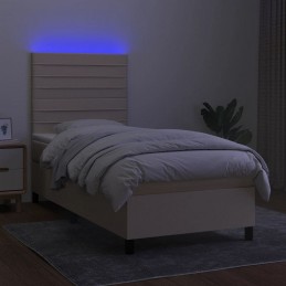Acquista Letto a Molle con Materasso e LED Crema 100x200cm in Tessuto con riferimento GHV-3134938 della ditta GARDENHOME