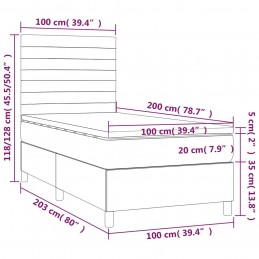 Acquista Letto a Molle con Materasso e LED Crema 100x200cm in Tessuto con riferimento GHV-3134938 della ditta GARDENHOME