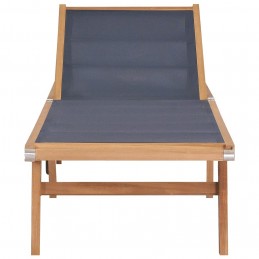 Acquista Lettino Pieghevole con Ruote in Massello di Teak e Textilene con riferimento GHV-44668 della ditta GARDENHOME