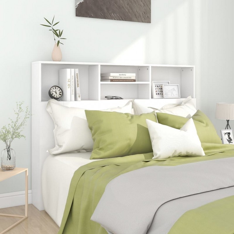 Acquista Testiera con Scomparti Bianca 140x19x103,5 cm con riferimento GHV-811862 della ditta GARDENHOME