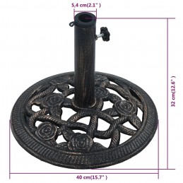 Acquista Base Ombrellone Nero e Bronzo 9 kg 40 cm in Ghisa con riferimento GHV-47865 della ditta GARDENHOME