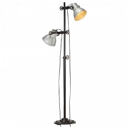 Acquista Lampada da Pavimento con 2 Paralumi Argento E27 in Ghisa con riferimento GHV-320583 della ditta GARDENHOME