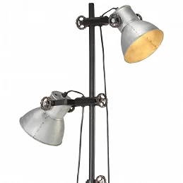 Acquista Lampada da Pavimento con 2 Paralumi Argento E27 in Ghisa con riferimento GHV-320583 della ditta GARDENHOME