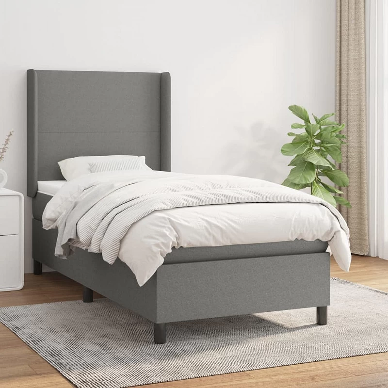 Acquista Giroletto a Molle con Materasso Grigio Scuro 90x200 cm Tessuto con riferimento GHV-3131242 della ditta GARDENHOME