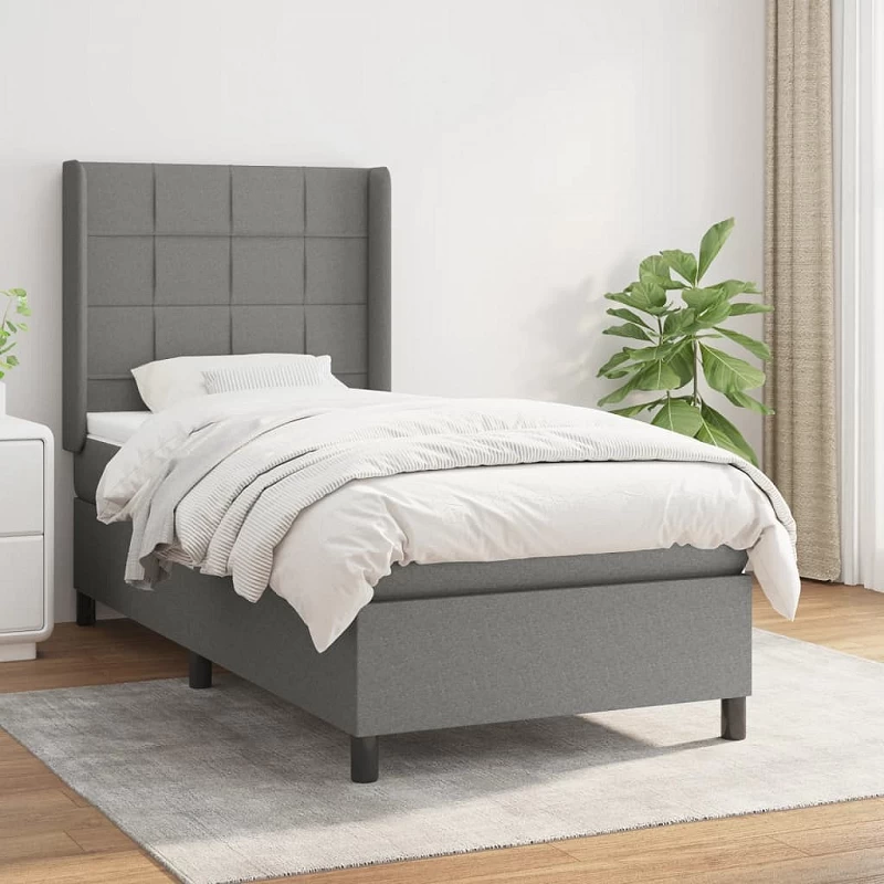 Acquista Giroletto a Molle con Materasso Grigio Scuro 90x200 cm Tessuto con riferimento GHV-3131402 della ditta GARDENHOME