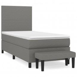 Acquista Giroletto a Molle con Materasso Grigio Scuro 90x200 cm Tessuto con riferimento GHV-3136406 della ditta GARDENHOME