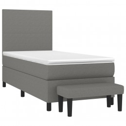 Acquista Giroletto a Molle con Materasso Grigio Scuro 90x200 cm Tessuto con riferimento GHV-3136406 della ditta GARDENHOME