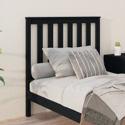 Acquista Testiera per Letto Nera 96x6x101 cm in Legno Massello di Pino con riferimento GHV-818504 della ditta GARDENHOME