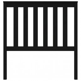 Acquista Testiera per Letto Nera 96x6x101 cm in Legno Massello di Pino con riferimento GHV-818504 della ditta GARDENHOME