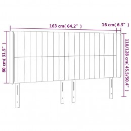 Acquista Testiera a LED Grigio Scuro 163x16x118/128cm in Velluto con riferimento GHV-3124341 della ditta GARDENHOME