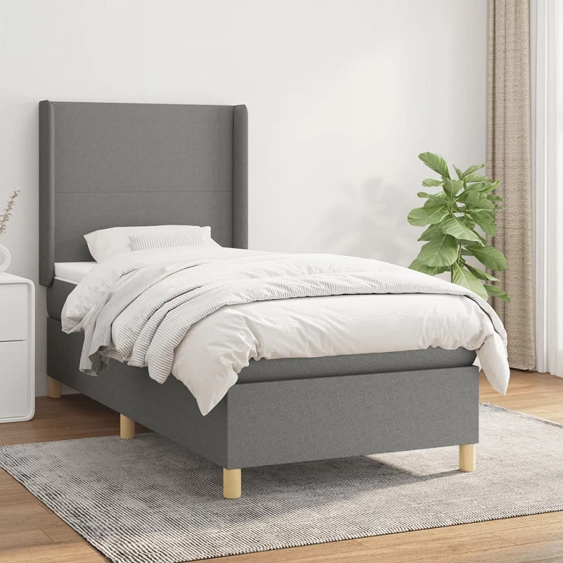 Acquista Giroletto a Molle con Materasso Grigio Scuro 80x200 cm Tessuto con riferimento GHV-3131786 della ditta GARDENHOME