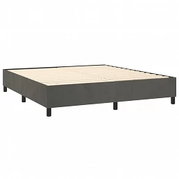 Acquista Giroletto a Molle con Materasso Grigio Scuro 160x200 cm Velluto con riferimento GHV-3132808 della ditta GARDENHOME
