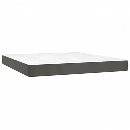 Acquista Giroletto a Molle con Materasso Grigio Scuro 160x200 cm Velluto con riferimento GHV-3132808 della ditta GARDENHOME