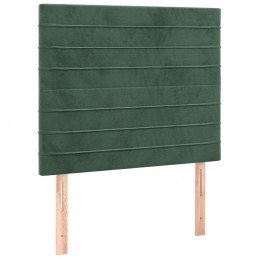 Acquista Letto a Molle con Materasso e LED Verde Scuro 100x200cm Velluto con riferimento GHV-3136170 della ditta GARDENHOME