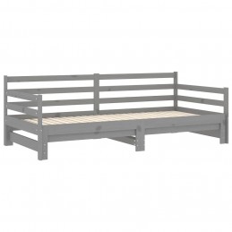 Acquista Dormeuse Estraibile Grigia in Massello di Pino 2x(90x200) cm con riferimento GHV-806957 della ditta GARDENHOME