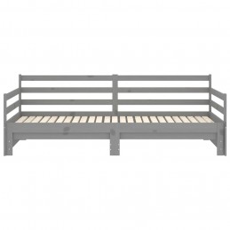 Acquista Dormeuse Estraibile Grigia in Massello di Pino 2x(90x200) cm con riferimento GHV-806957 della ditta GARDENHOME