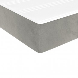 Acquista Giroletto a Molle con Materasso Grigio Chiaro 90x190 cm Velluto con riferimento GHV-3144651 della ditta GARDENHOME