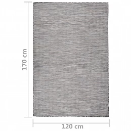 Acquista Tappeto da Esterni a Tessitura Piatta 120x170 cm Marrone e Nero con riferimento GHV-340816 della ditta GARDENHOME