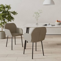Acquista Sedie da Pranzo 2 pz Grigio Chiaro in Velluto con riferimento GHV-344701 della ditta GARDENHOME