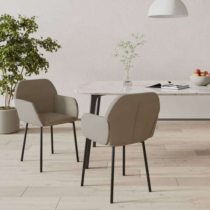 Acquista Sedie da Pranzo 2 pz Grigio Chiaro in Velluto con riferimento GHV-344701 della ditta GARDENHOME