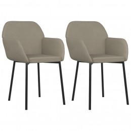 Acquista Sedie da Pranzo 2 pz Grigio Chiaro in Velluto con riferimento GHV-344701 della ditta GARDENHOME