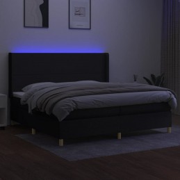 Acquista Letto a Molle Materasso e LED Nero 200x200cm in Tessuto con riferimento GHV-3138743 della ditta GARDENHOME