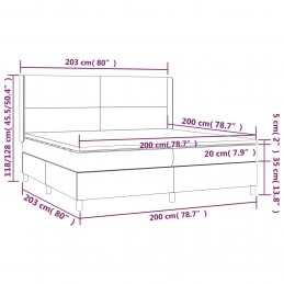 Acquista Letto a Molle Materasso e LED Nero 200x200cm in Tessuto con riferimento GHV-3138743 della ditta GARDENHOME