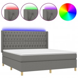 Acquista Letto a Molle Materasso e LED Grigio Scuro 160x200cm in Tessuto con riferimento GHV-3139126 della ditta GARDENHOME