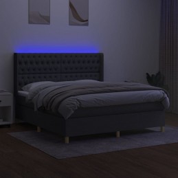 Acquista Letto a Molle Materasso e LED Grigio Scuro 160x200cm in Tessuto con riferimento GHV-3139126 della ditta GARDENHOME
