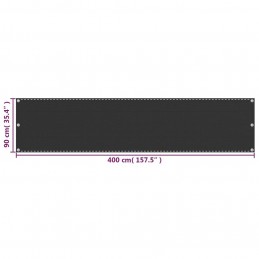 Acquista Paravento da Balcone HDPE 90x400 cm Antracite con riferimento GHV-42314 della ditta GARDENHOME