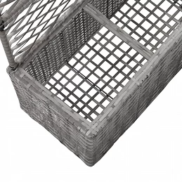 Acquista Letto Rialzato a Traliccio 3 Vasi 83x30x130cm Polyrattan Grigio con riferimento GHV-46935 della ditta GARDENHOME
