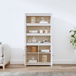 Acquista Credenza Bianca 80x35x154 cm in Legno Massello di Pino con riferimento GHV-823520 della ditta GARDENHOME