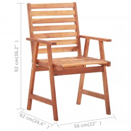 Acquista Sedie da Pranzo da Esterni con Cuscini 6 pz Massello di Acacia con riferimento GHV-3078350 della ditta GARDENHOME