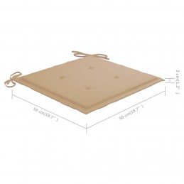 Acquista Cuscini per Sedie da Giardino 6 pz Beige 50x50x3 cm in Tessuto con riferimento GHV-314045 della ditta GARDENHOME