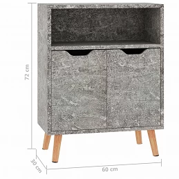 Acquista Credenza Grigio Cemento 60x30x72 cm in Truciolato con riferimento GHV-326826 della ditta GARDENHOME