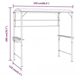Acquista Gazebo con Tetto 220x110x200 cm Antracite con riferimento GHV-318533 della ditta GARDENHOME
