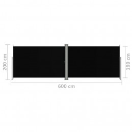 Acquista Tenda da Sole Laterale Retrattile Nera 200x600 cm con riferimento GHV-318006 della ditta GARDENHOME