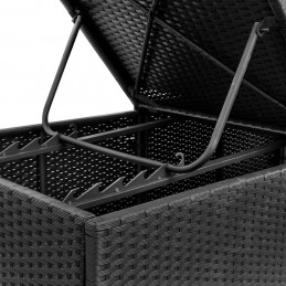 Acquista Lettino Prendisole con Cuscino in Polyrattan Nero con riferimento GHV-44406 della ditta GARDENHOME