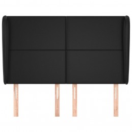 Acquista Testiera ad Orecchio Nera 147 x 23 x 118/128 cm in Similpelle con riferimento GHV-3117766 della ditta GARDENHOME