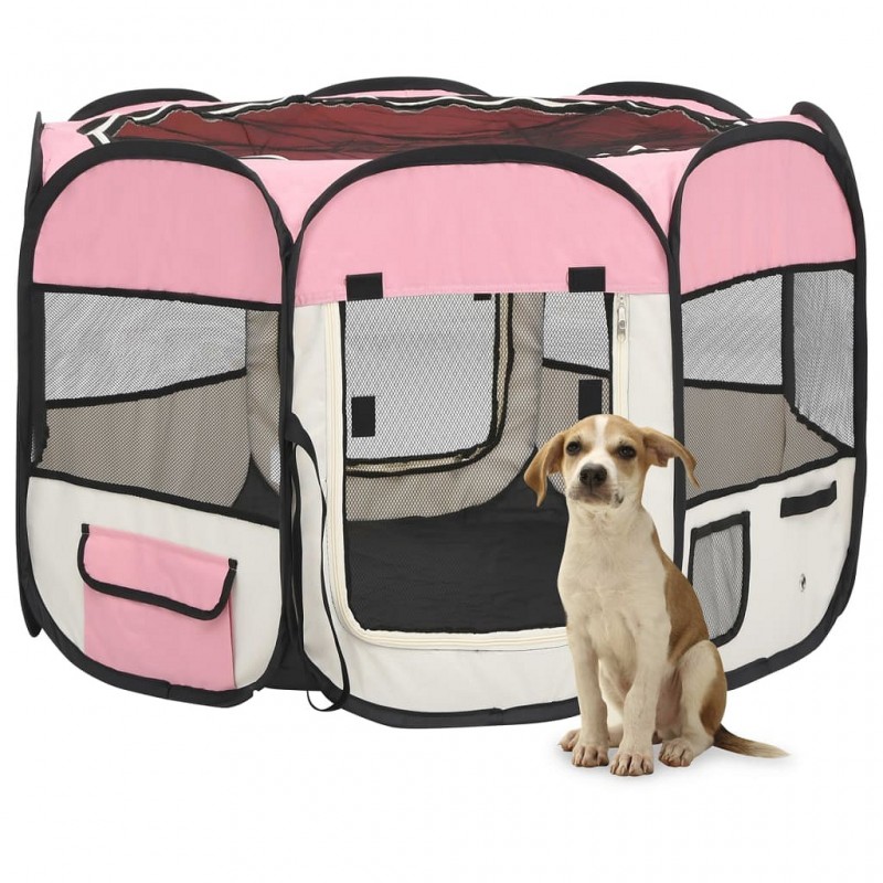 Acquista Box per Cani Pieghevole con Borsa Trasporto Rosa 90x90x58 cm con riferimento GHV-171009 della ditta GARDENHOME