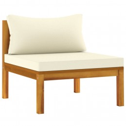 Acquista Set Divani da Giardino 2pz Cuscini Bianco Crema Massello Acacia con riferimento GHV-316285 della ditta GARDENHOME