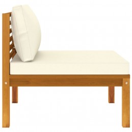 Acquista Set Divani da Giardino 2pz Cuscini Bianco Crema Massello Acacia con riferimento GHV-316285 della ditta GARDENHOME