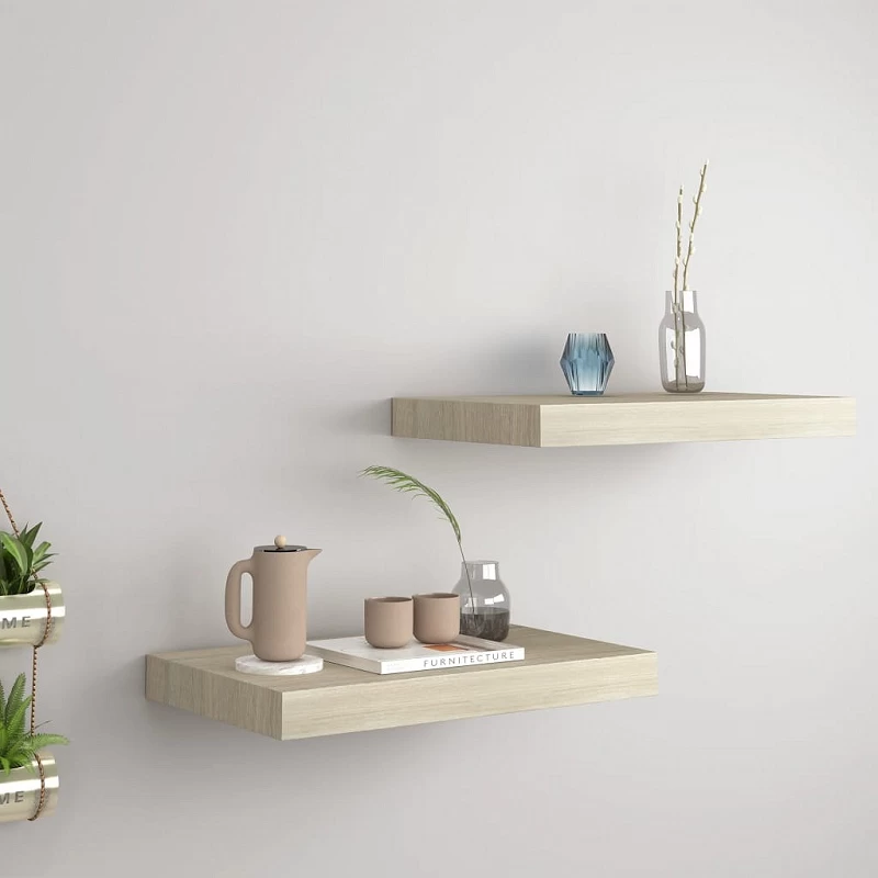 Acquista Scaffali a Parete 2 pz Rovere 40x23x3,8 cm in MDF con riferimento GHV-323869 della ditta GARDENHOME