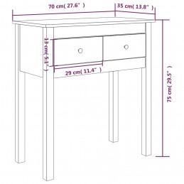 Acquista Tavolo Consolle 70x35x75 cm in Legno Massello di Pino con riferimento GHV-814609 della ditta GARDENHOME
