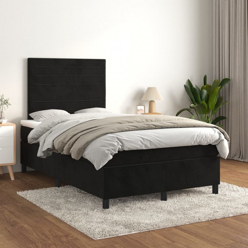 Acquista Giroletto a Molle con Materasso Nero 120x200 cm in Velluto con riferimento GHV-3143075 della ditta GARDENHOME