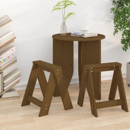 Acquista Sgabelli 2 pz Miele 40x40x45 cm in Legno Massello di Pino con riferimento GHV-823662 della ditta GARDENHOME