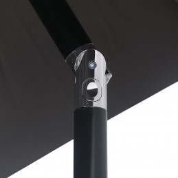 Acquista Ombrellone da Esterni con LED e Palo in Acciaio 300 cm Nero con riferimento GHV-47134 della ditta GARDENHOME