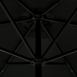 Acquista Ombrellone da Esterni con LED e Palo in Acciaio 300 cm Nero con riferimento GHV-47134 della ditta GARDENHOME